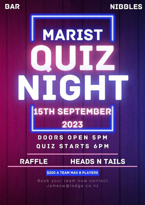 MARIST QUIZ NIGHT, Hamilton Marist, 15 September 2023 | AllEvents.in