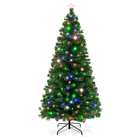 Buy Best Choice Products 7ft Pre-Lit Fiber Optic Artificial Christmas ...
