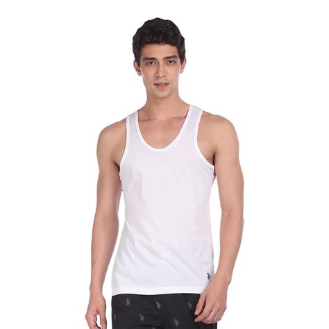 US Polo Association Men's Solid Vest (I661-001-P1_White_S) : Amazon.in ...