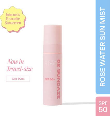52 Sundaze Sunscreen - SPF 50 PA++++ Rose Water Sun Mist - Price in ...