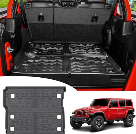 Utiiy Trunk Mat Fit for 2018-2024 Jeep Wrangler JL Unlimited 4X4 with ...