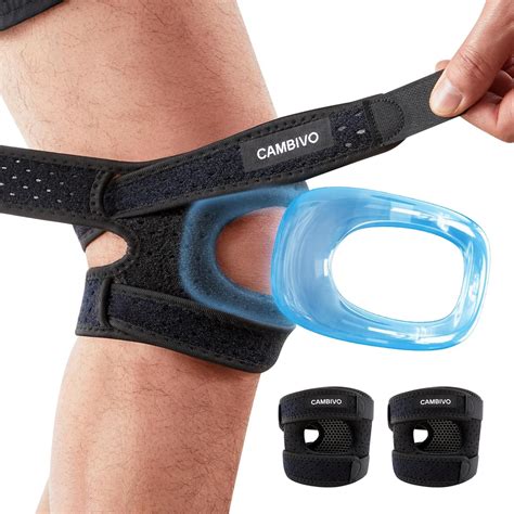 Amazon.com: CAMBIVO 2 Pack Patella Knee Braces for Men and Women, Dual Patellar Tendon Support ...