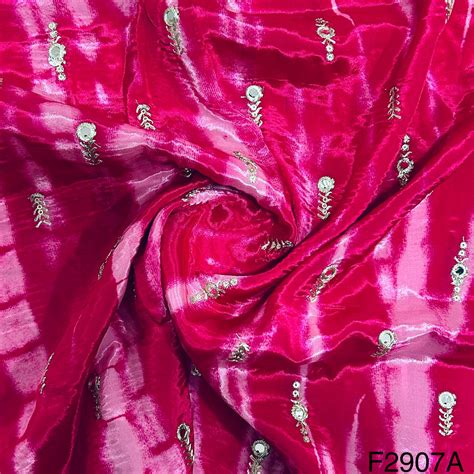 Tie-Dye Mirror Sequins Work Crepe – Fabricroot