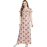 Buy AV2 Women's Cotton Printed Maxi Nighty