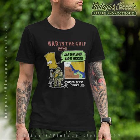 Vintage Bart Simpson Shirt War In The Gulf Operation Desert Storm ...