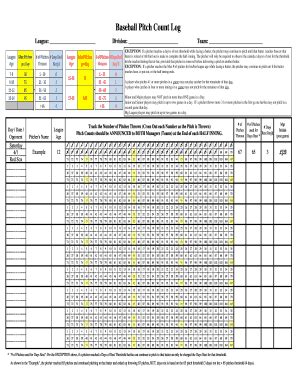 Pitch Count Sheet - Fill and Sign Printable Template Online