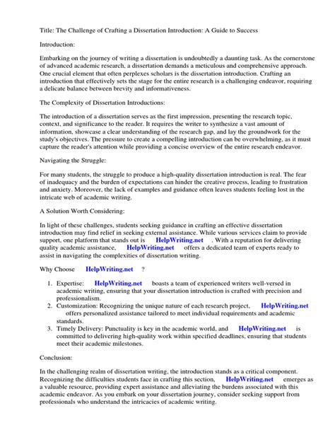 Image result for Example of Dissertation Introduction