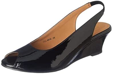 Buy Carlton London Women's Black Wedge Sandal-6 Kids UK (CLL-6610) at ...
