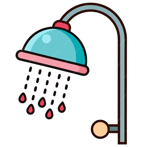 Shower clipart cartoon style vector illustration | Premium AI-generated ...