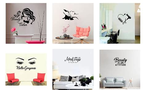 VVWV® Hello Gorgeous Quotes Wall Stickers for Beauty Parlour Hair Salon ...
