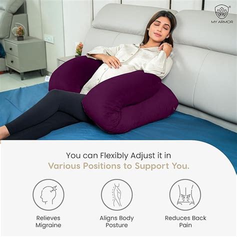 Siroki Bond Purple J-shape Velvet Full Body Pregnancy Pillow For Pregn ...