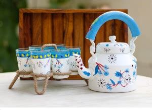 iHandikart 5080-S Jug Glass Tray Set Price in India - Buy iHandikart ...