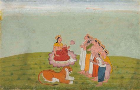 The Devas Worshipping Durga - Markandeya Purana Series - C.1760 ...