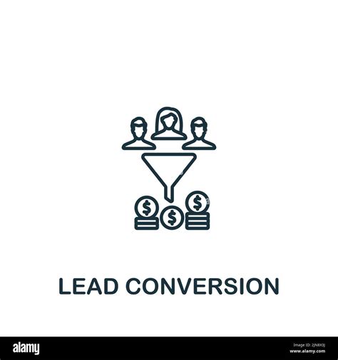 Lead Conversion icon. Monochrome simple Digital Marketing icon for templates, web design and ...