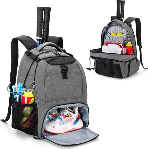 Buy DSLEAF Tennis Backpack for 2 Rackets, Tennis Bag with Separate ...