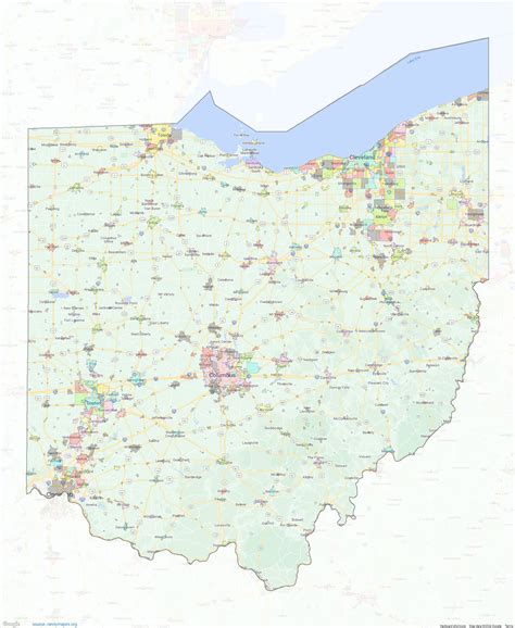 Map Of All Ohio Cities