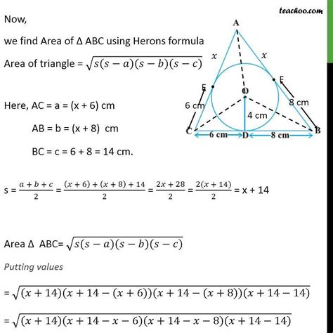 A triangle ABC is drawn to circumscribe a circle of radius 4 cm such ...
