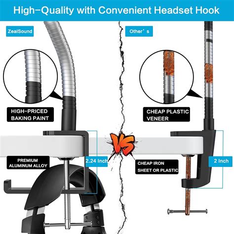 ZealSound Microphone Stand,Flexible Gooseneck India | Ubuy