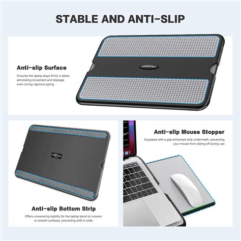 AboveTEK Portable Laptop Lap Desk with Retractable Mouse Pad, India | Ubuy