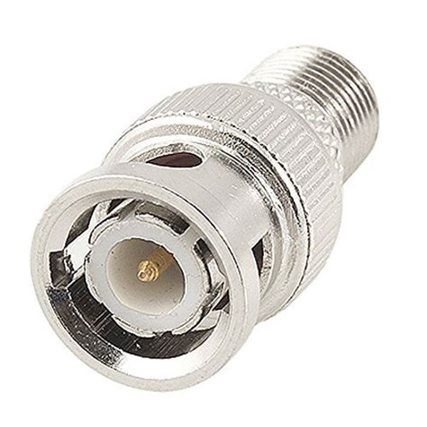 PRAV® BNC Male Plug to F Type Female Jack TV Adapter RF Coax Connector ...