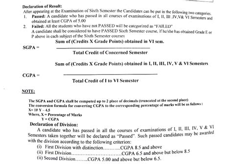 Graduation cgpa - Count - Declaration of Result: After appearing at the ...