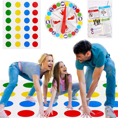 Pkliwoa Twister Game, Large Mat, Interactive Family Party Game, Kids ...