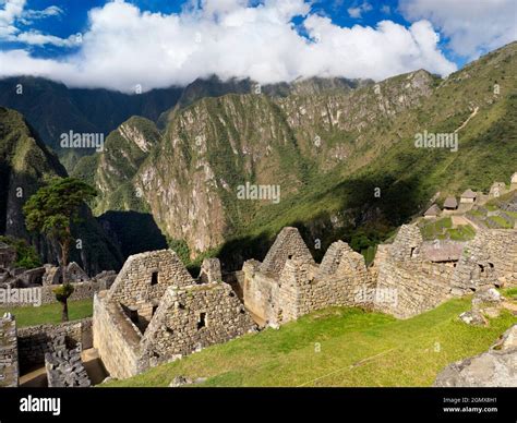 Machu Picchu, Peru - 14 May 2018 Set in an awe-inspiring mountainous ...