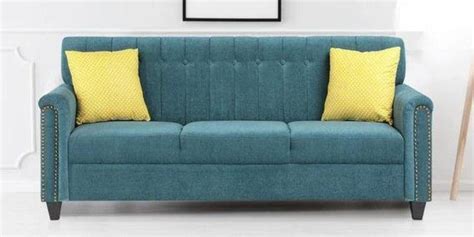 Buy Contemporary Style Sofa Set In Blue Color Online | WoodenTwist
