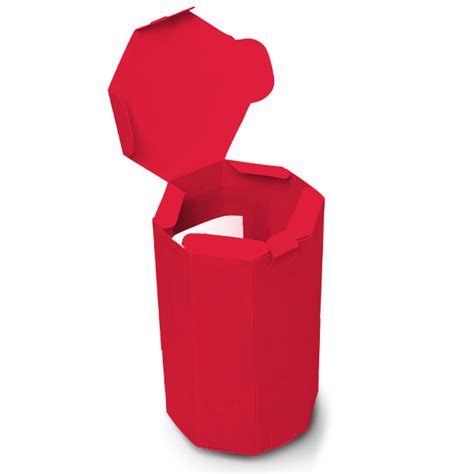 Cylindrical Box with see through window - 4x3" - Red– Schmancy