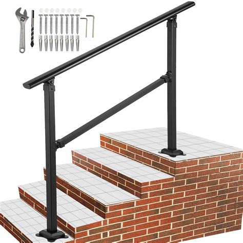 Buy VEVOR Outdoor Stair Railing, Fits for 0-5 Steps Transitional ...