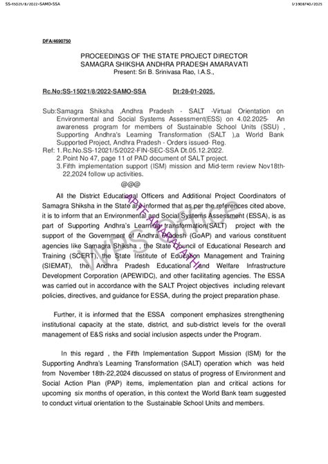 Samagra Shiksha ,Andhra Pradesh - SALT -Virtual Orientation on ...