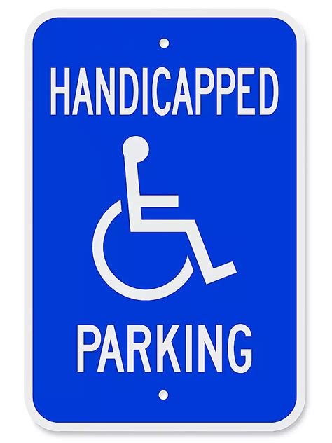 "Handicapped Parking" Sign - 12 x 18" H-8137 - ULINE