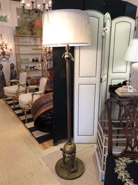 Masculine Jugendstil Muscular Nude Males Bronze Floor Lamp For Sale at ...