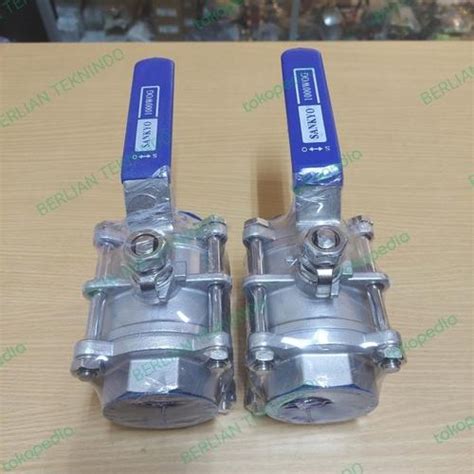 Jual 1" inch Ball Valve 3Pc Sankyo Stainless Steel SS316 1000WOG ...