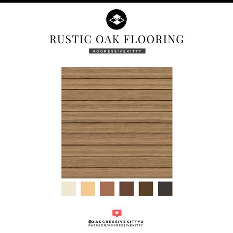 DESIGN ESSENTIALS l Rustic Oak Wood Flooring - The Sims 4 Build / Buy ...
