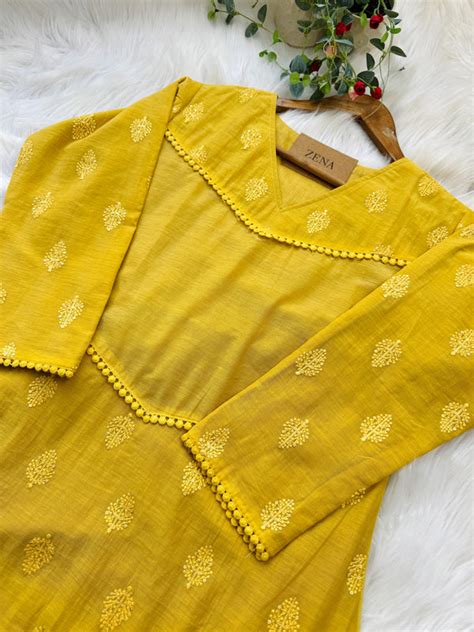 Mul Chanderi Embroidered Anarkali Set – Zena