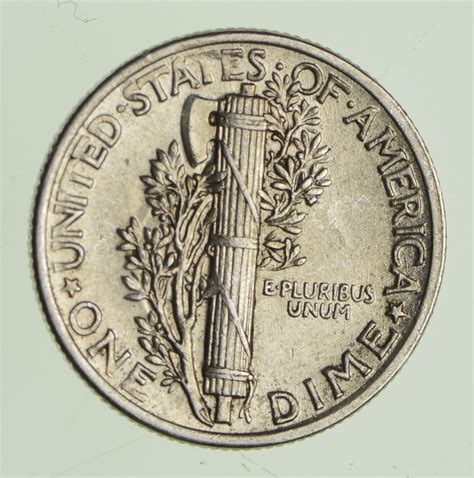 Ch AU/Unc 1942 Mercury Liberty Dime - 90% Silver - High Grade ...