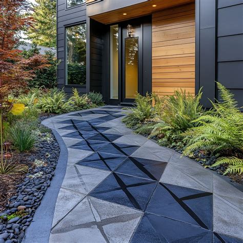 Modern Stamped Concrete Walkway Ideas on a Budget | 48 pics