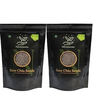 NatureGarden Chia Seeds 1kg - 500g (pack of 2) | Sabja Seeds | Healthy ...