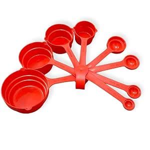 Buy Plastic Measuring Cups and Spoon Set | 8 Piece Measuring Cups for ...