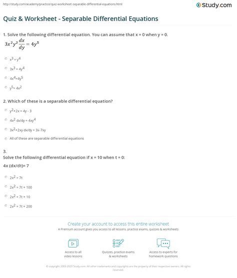 Image result for Diff EQ Practice Problems