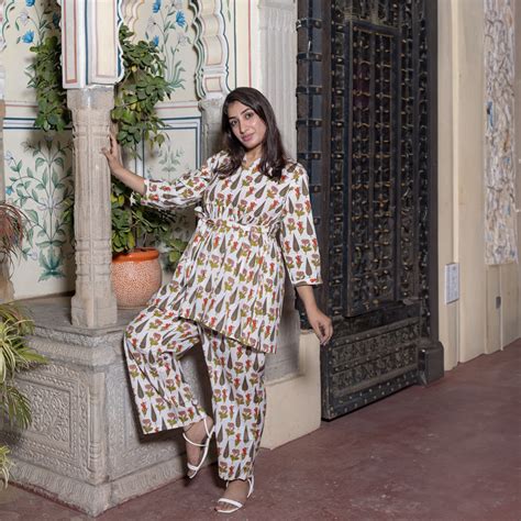 Hand Stamped Co Ord Set – The Jaipur Clothing