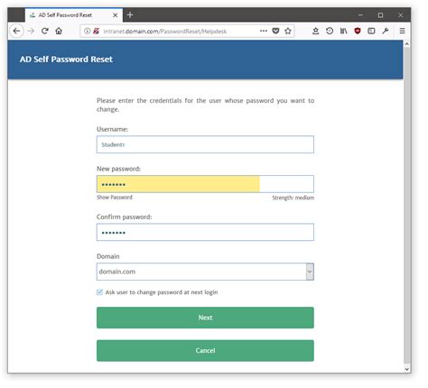 Add Custom Password Reset Page ADFS 的图像结果