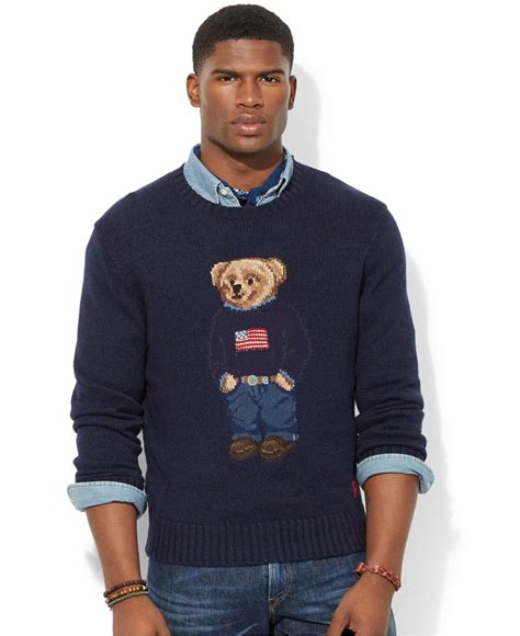 Polo Ralph Lauren Polo Bear Sweater in Navy (Blue) for Men - Lyst