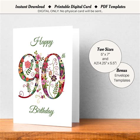 Free Printable 90th Birthday Cards - Totally Free Printables