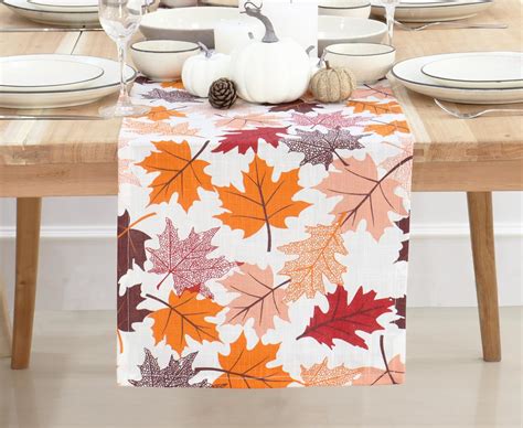Amazon.com: PurpleEssences Maple Leaves Fall Table Runner, 14x54-inch ...