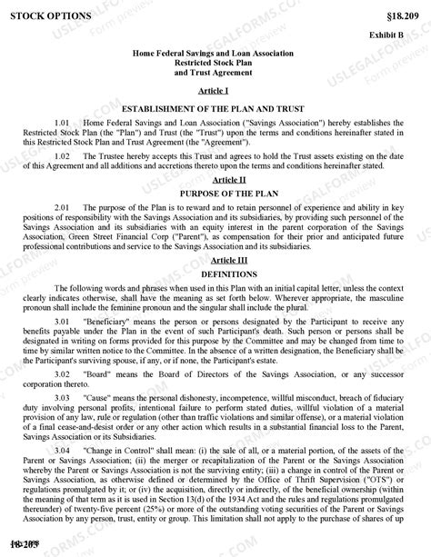 Alaska Restricted Stock Plan and Trust Agreement of Home Federal ...