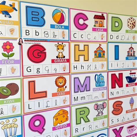 Alfabeto de Parede Inclusivo com Libras e os 4 Tipos de Letra – Prof ...