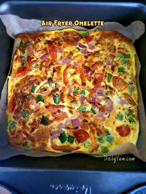 Juicy and Fluffy Air Fryer Omelette Recipe