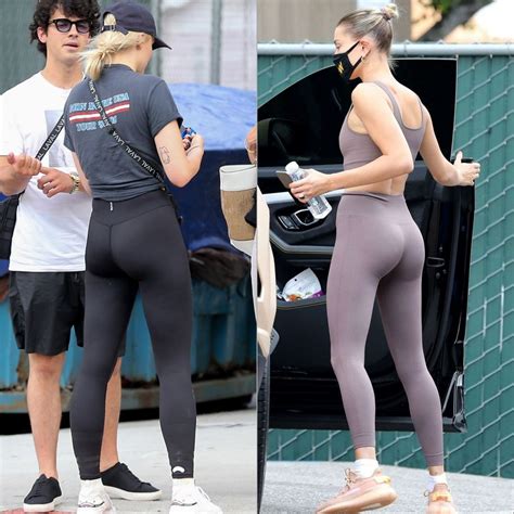 Best Butt in Yoga Pants [Round 2A]: Sophie Turner vs Hailey Bieber : r ...